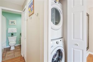 Stackable washer dryer for your convenience.