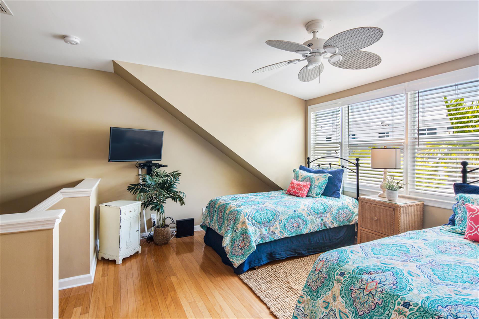 Twin beds can be converted to a king upon request.