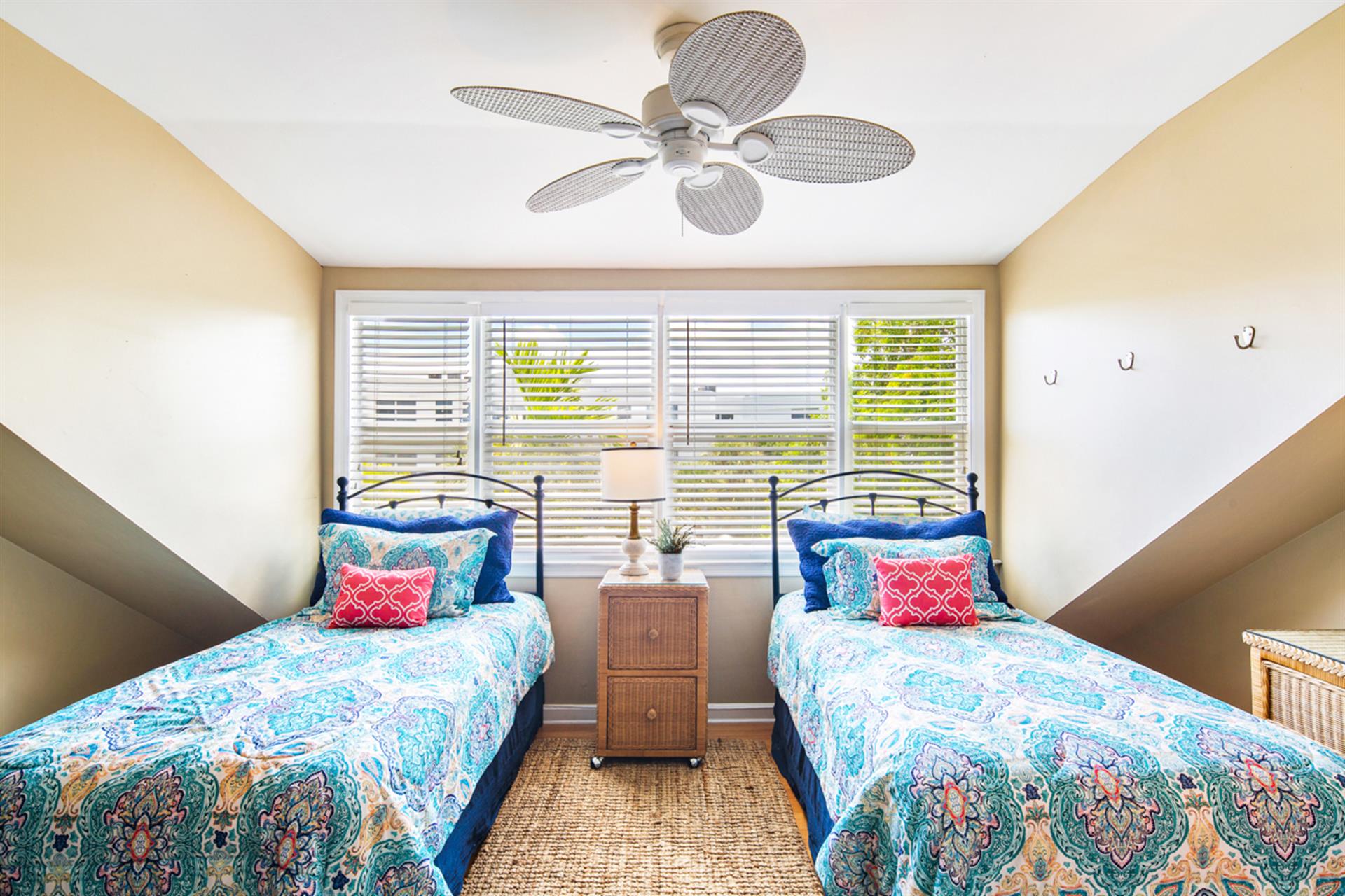 Guest bedroom is bright and sunny