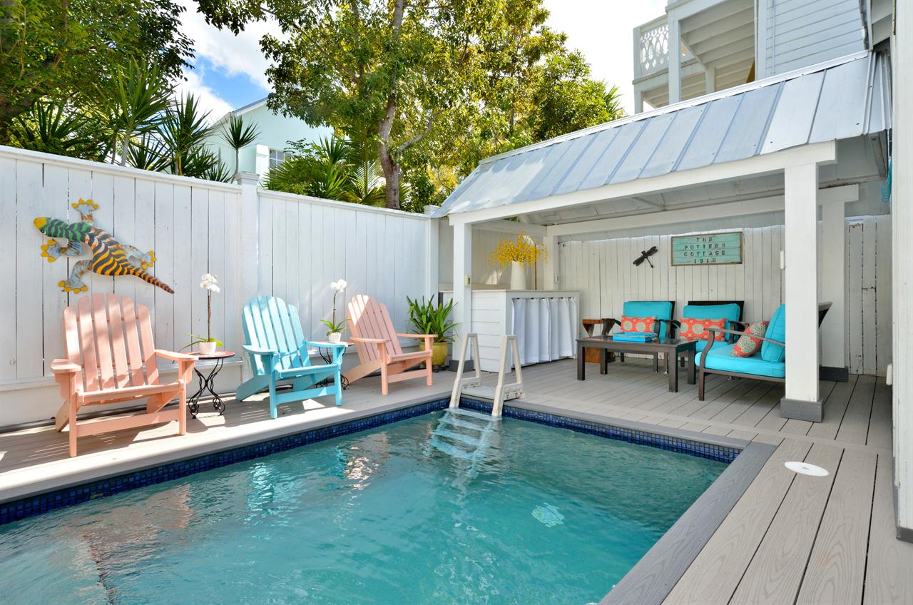Relax by your private, seasonallyheated cocktail pool.