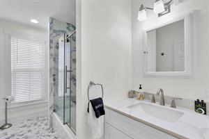 Remodeled shared hall bath