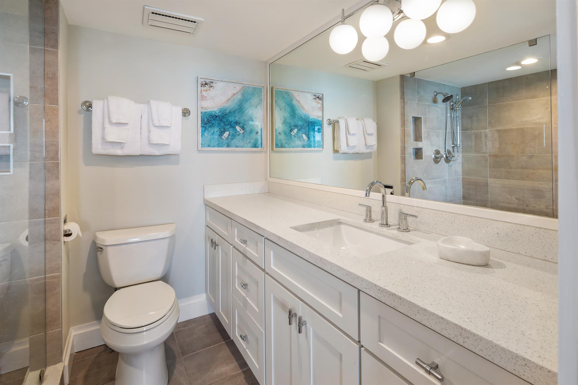 Primary ensuite with plenty of storage