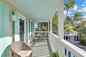 Great front porch for morning coffee