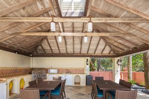 Shared gazebo area with grill