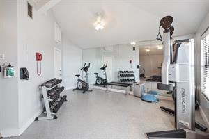 Free weights are also available.