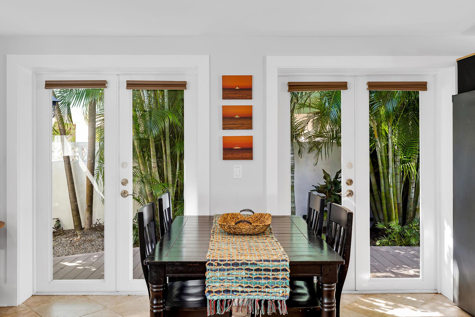 Indoor dining table if you choose to eat inside.