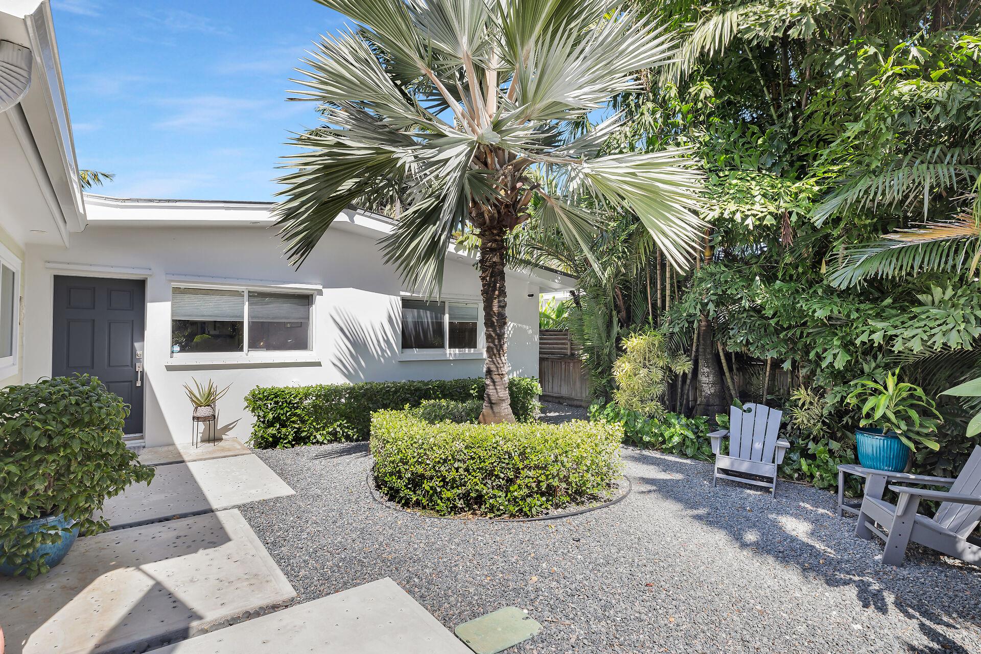 Private courtyard and entrance to Blue Haven
