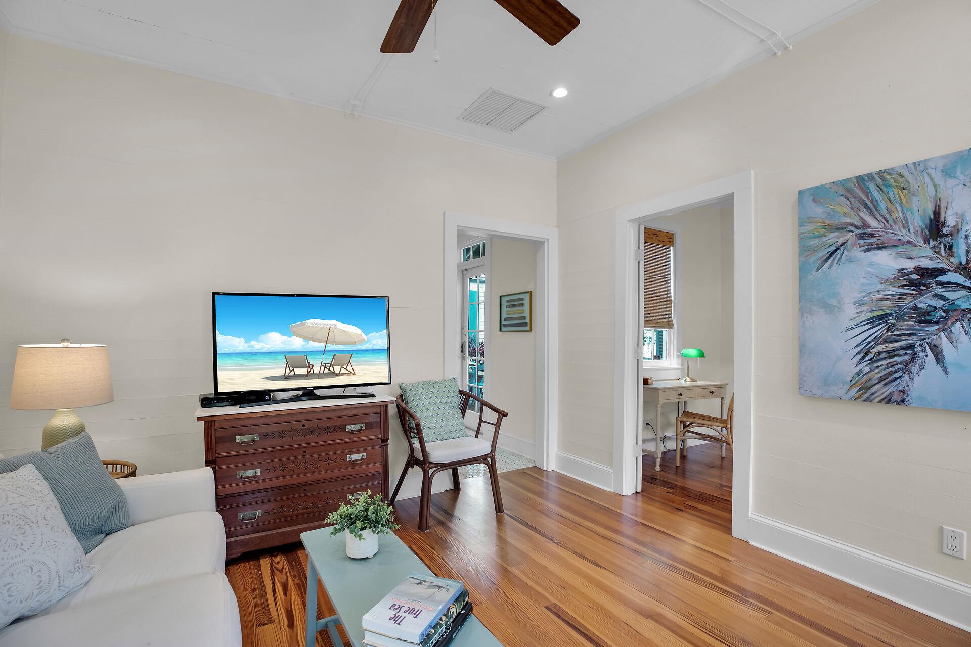 Living room with bonus room