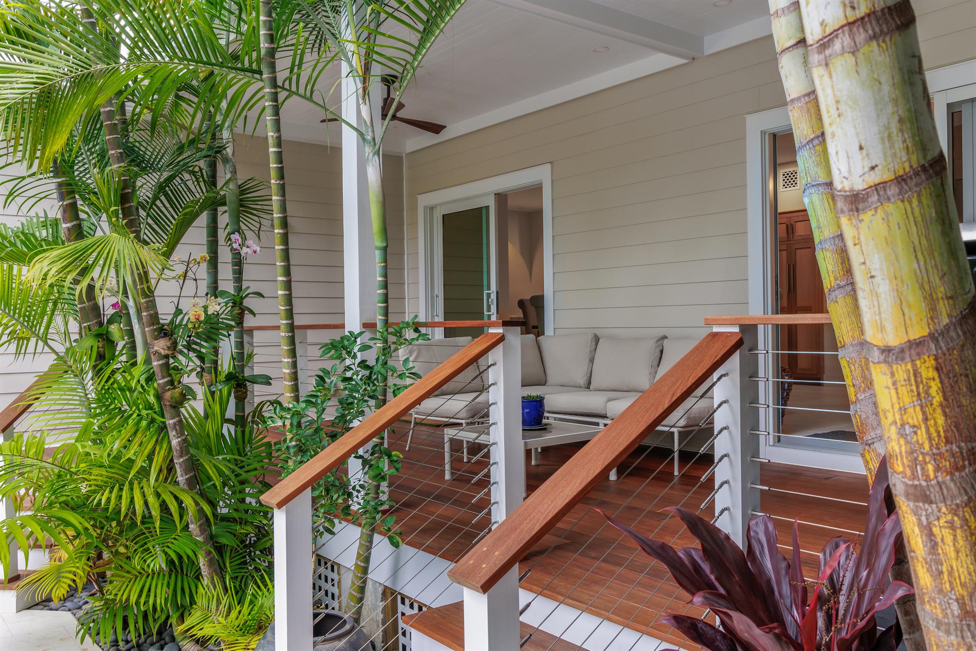 Comfy seating on the deck for you