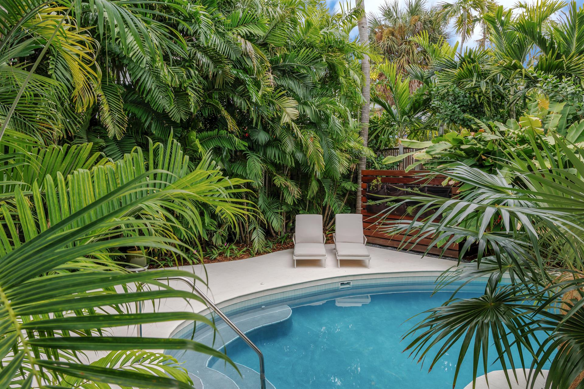 Loungers at the pool to catch some rays