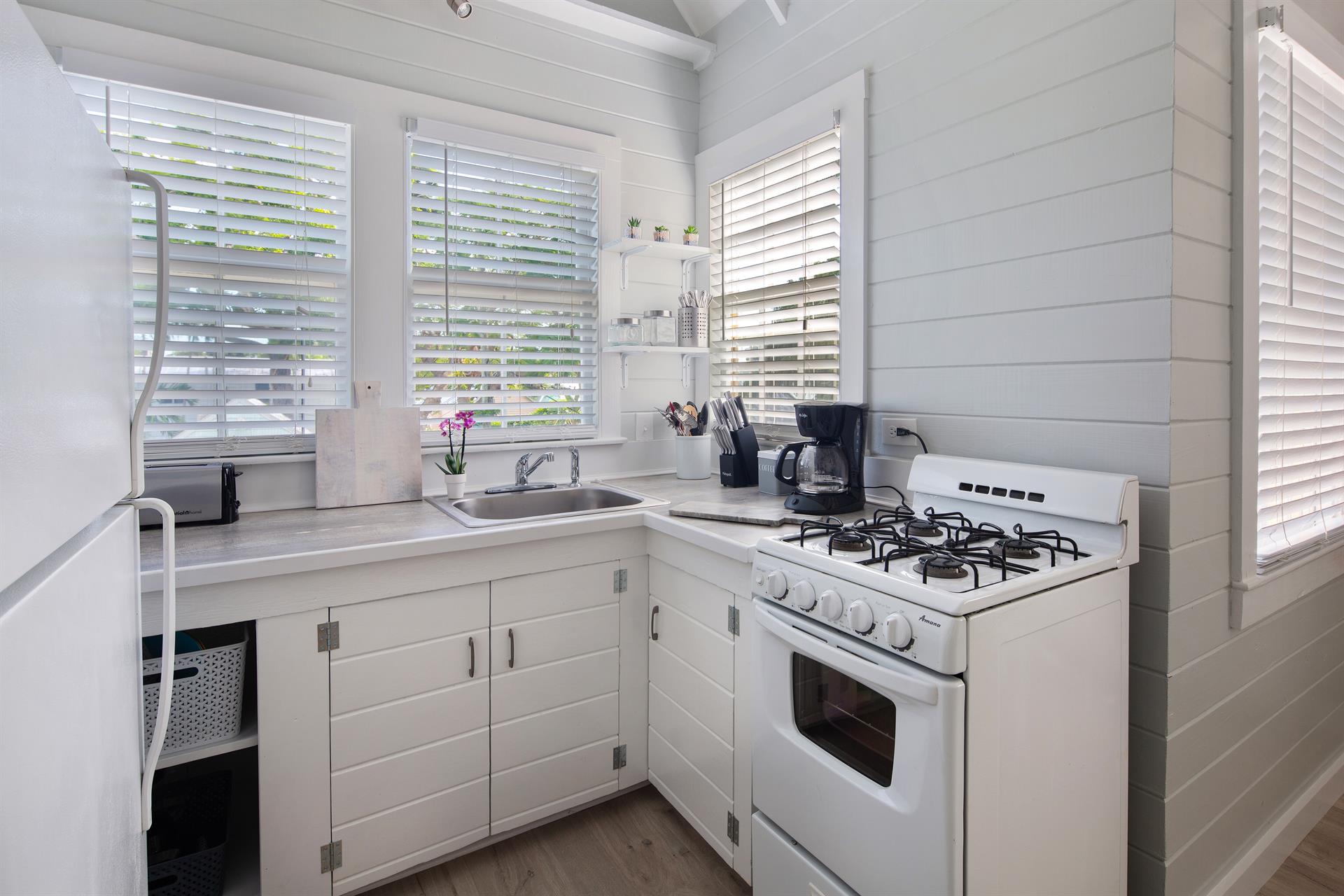 Kitchen includes everything you need for your stay