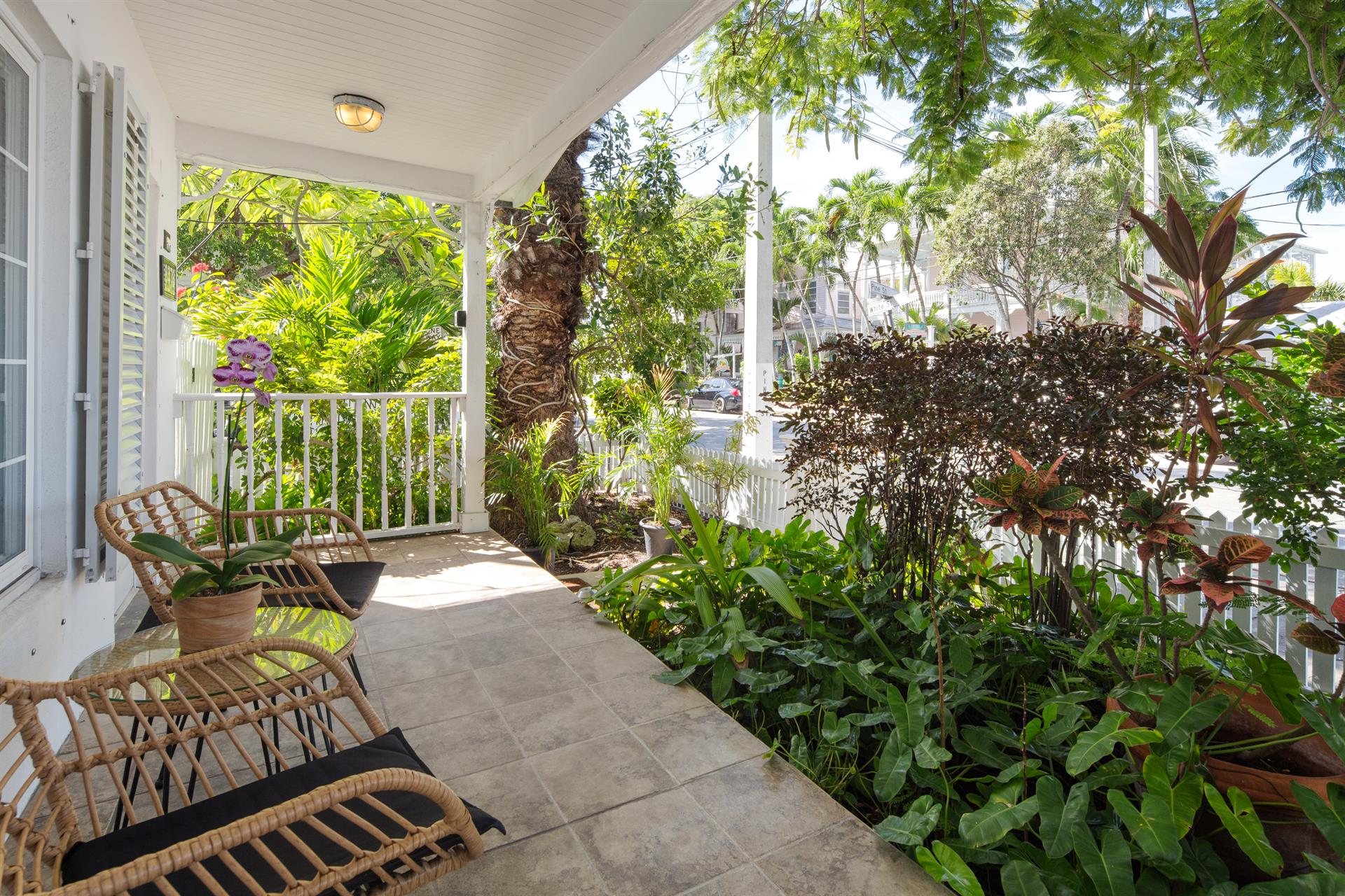 The front porch is a great spot to kick back  enjoy the breeze