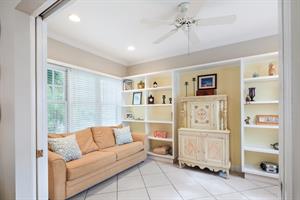 Sleeper sofa in the study for guests.