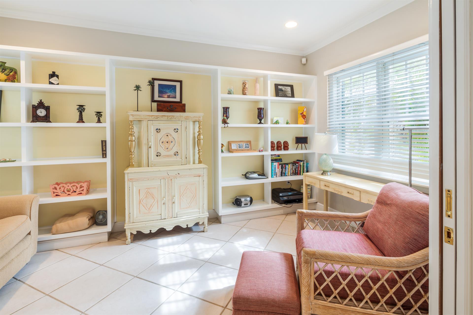 Great natural light in the study.