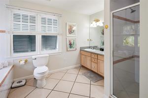 Walk in shower in primary ensuite.