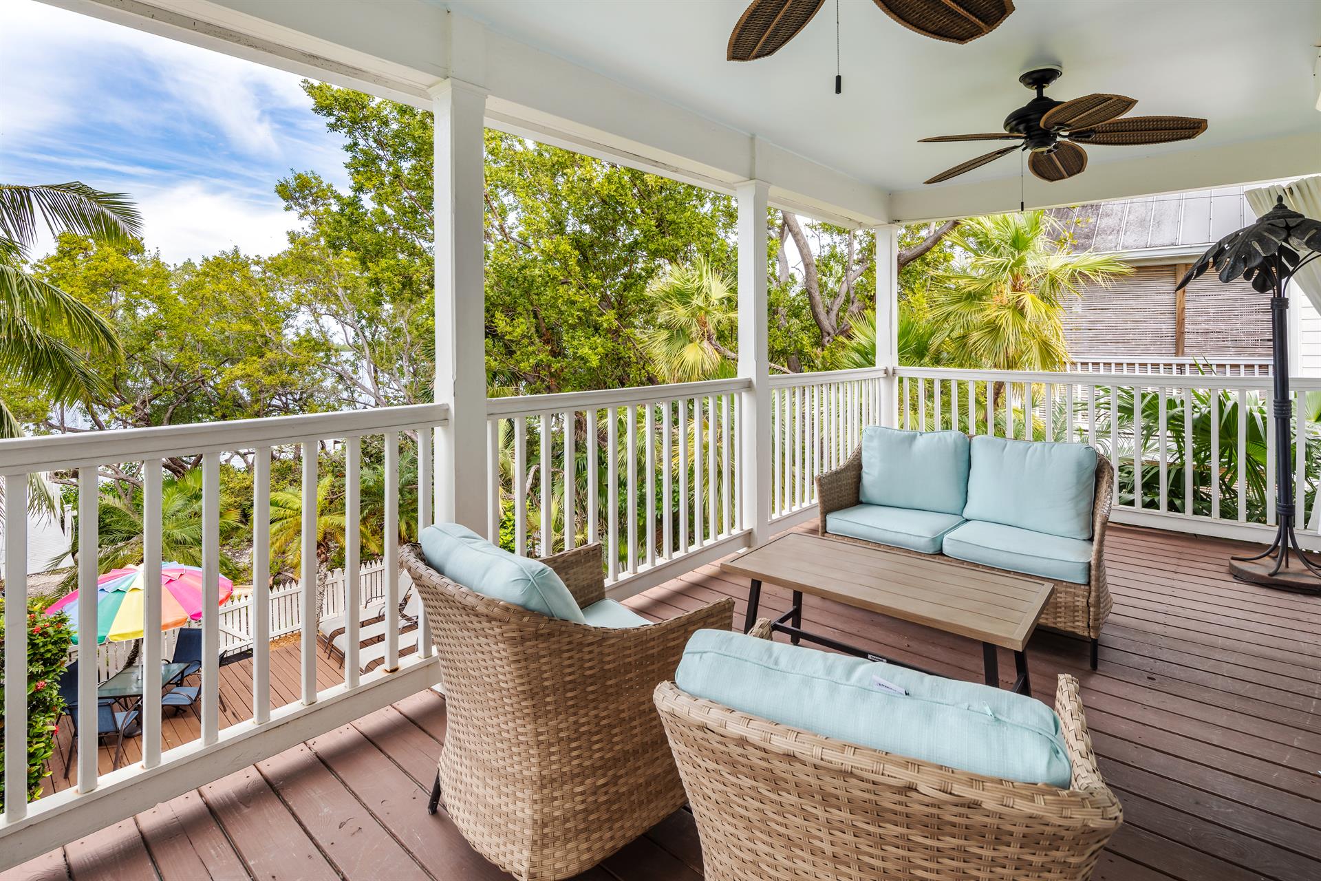 Private rear balcony for your enjoyment.