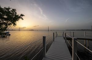 Take in Gulf sunsets from the private dock.