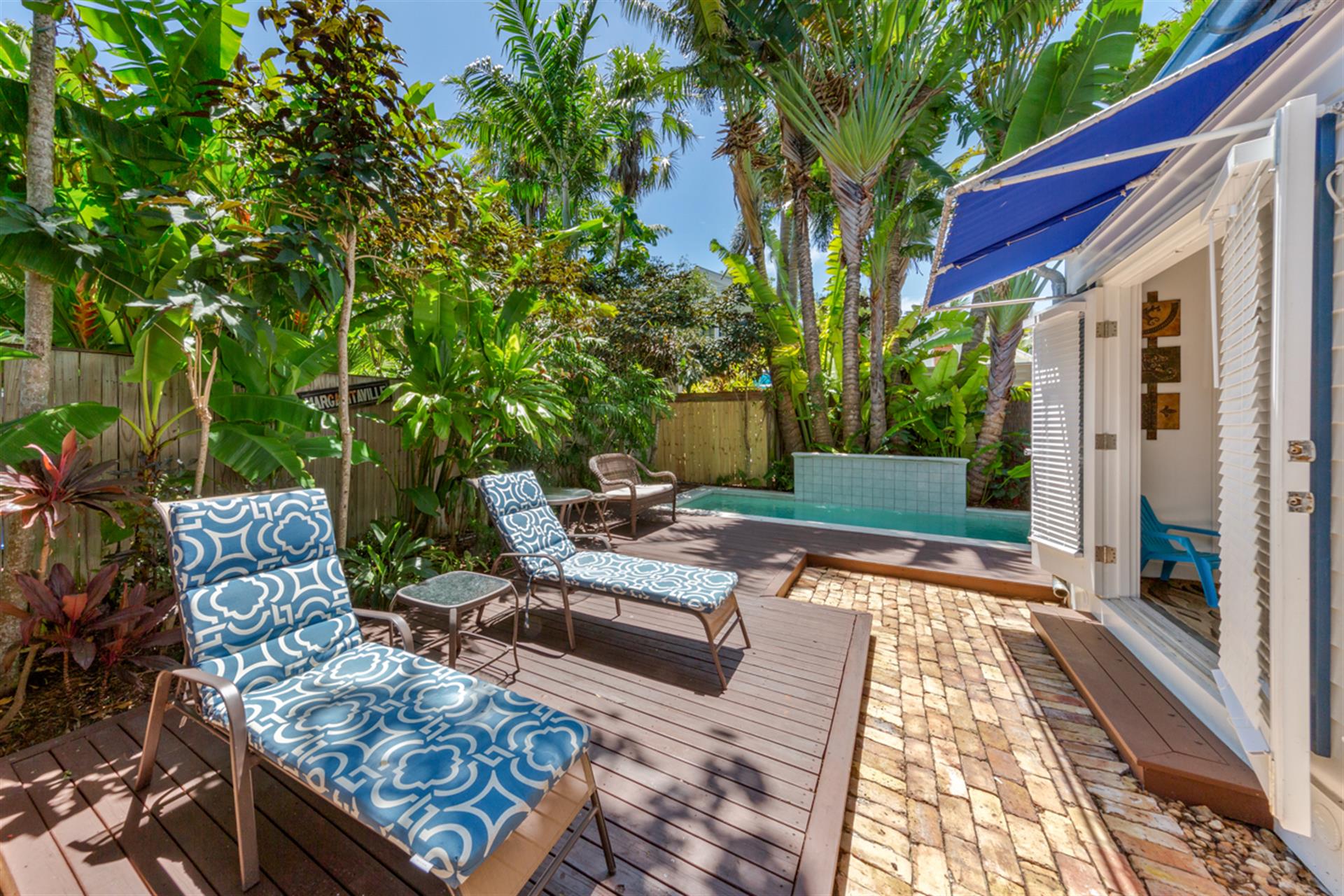 Comfy pool loungers are the perfect place to catch some sun
