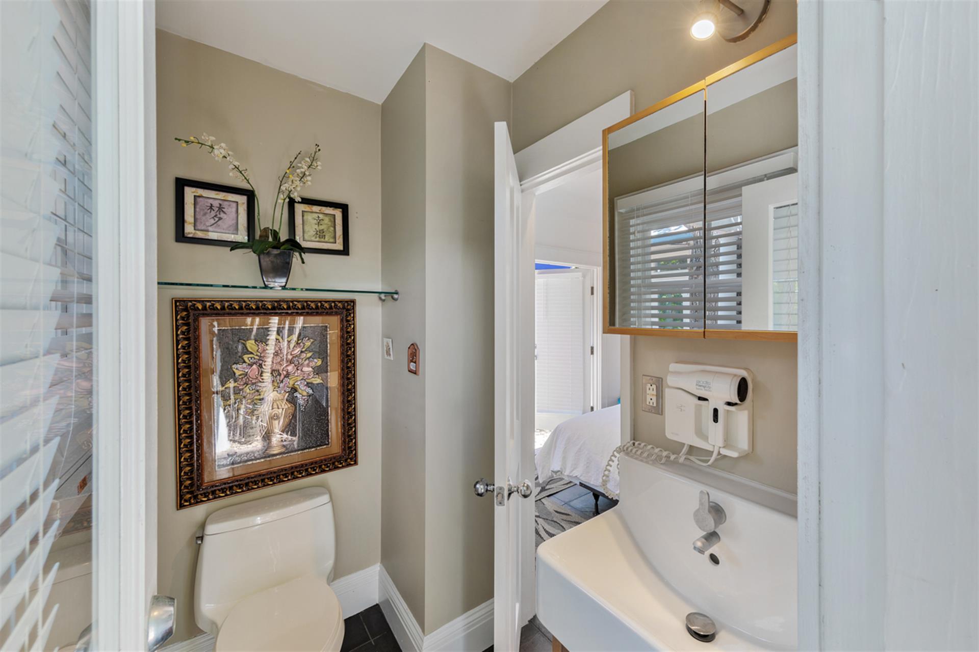 Pool house half bath.