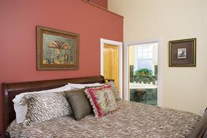 King bedroom with ensuite and walkin closet.