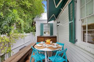 Dine al fresco Awning is retractable.