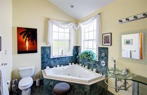 Unwind in the primary BRs soaking tub.