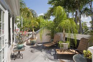 Enjoy the view from this second story deck.