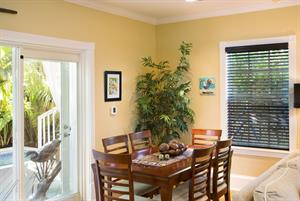 Indoor dining with seating for 6.