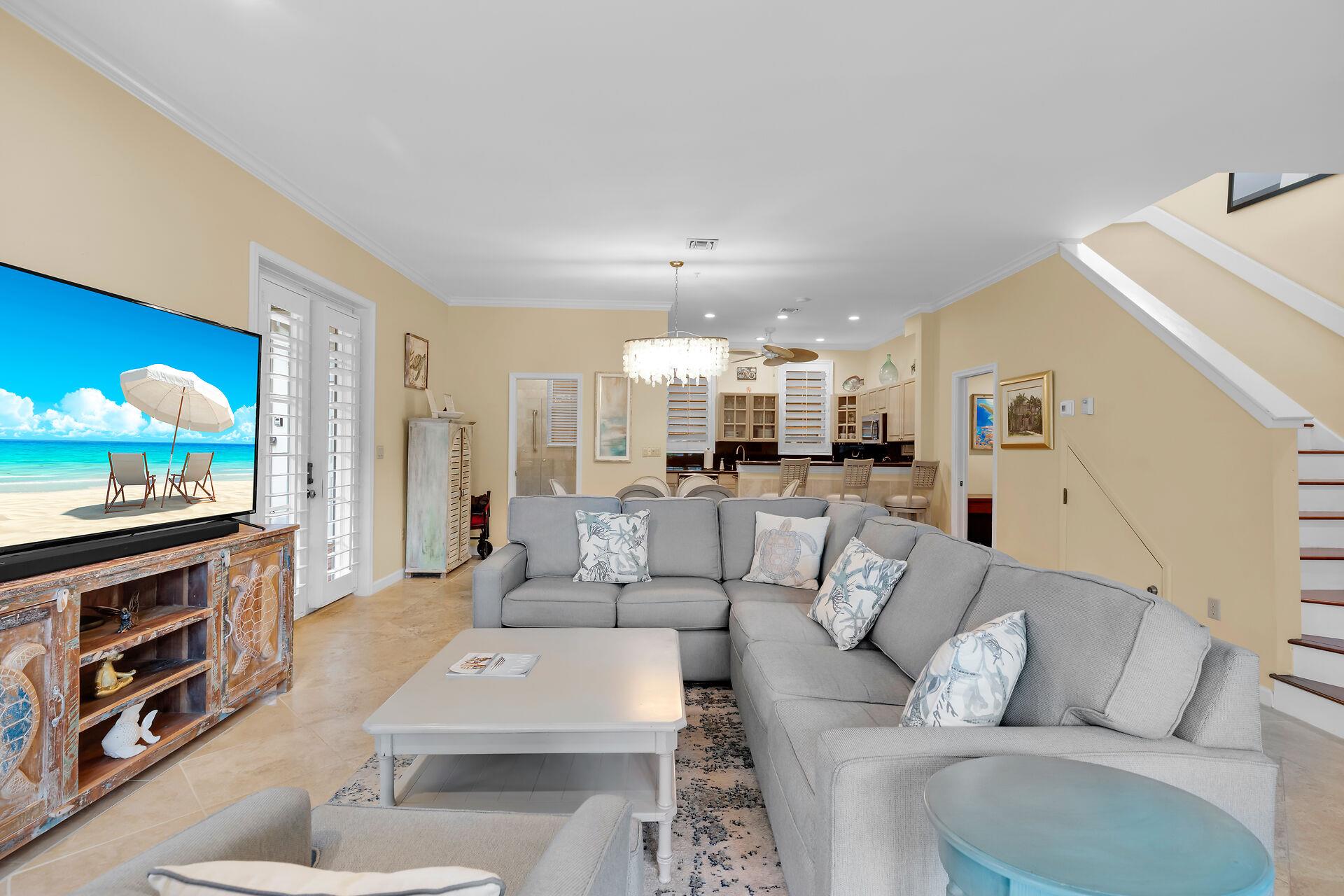 Spacious open concept living area