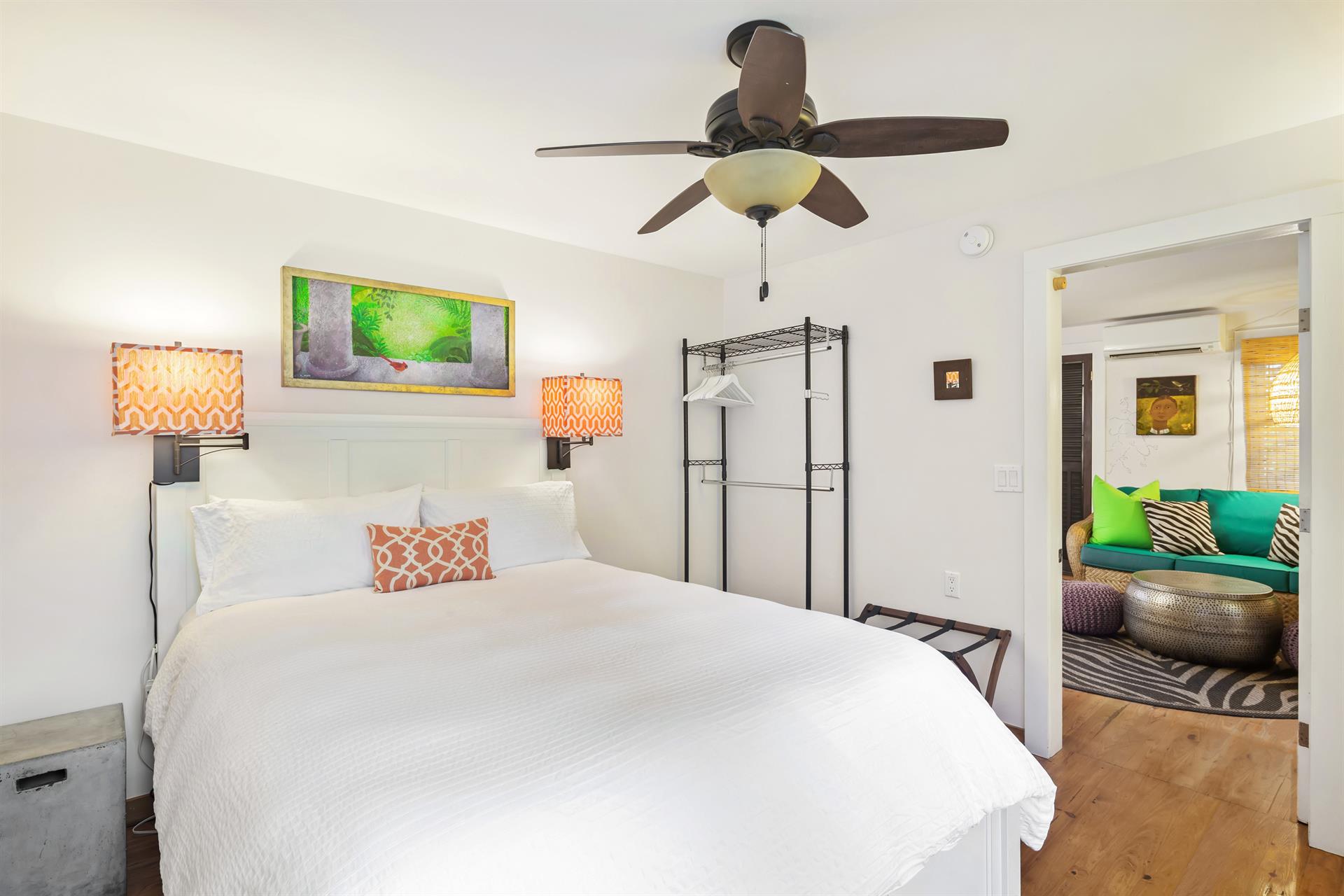 Solaris Cottage  Comfy queen bed for a good nights sleep