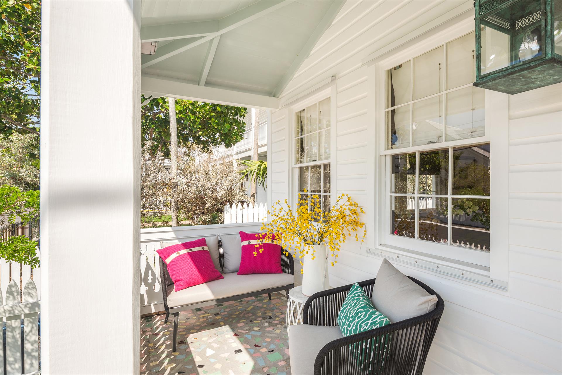 Simple and bright, youll love sitting here watching Key West.