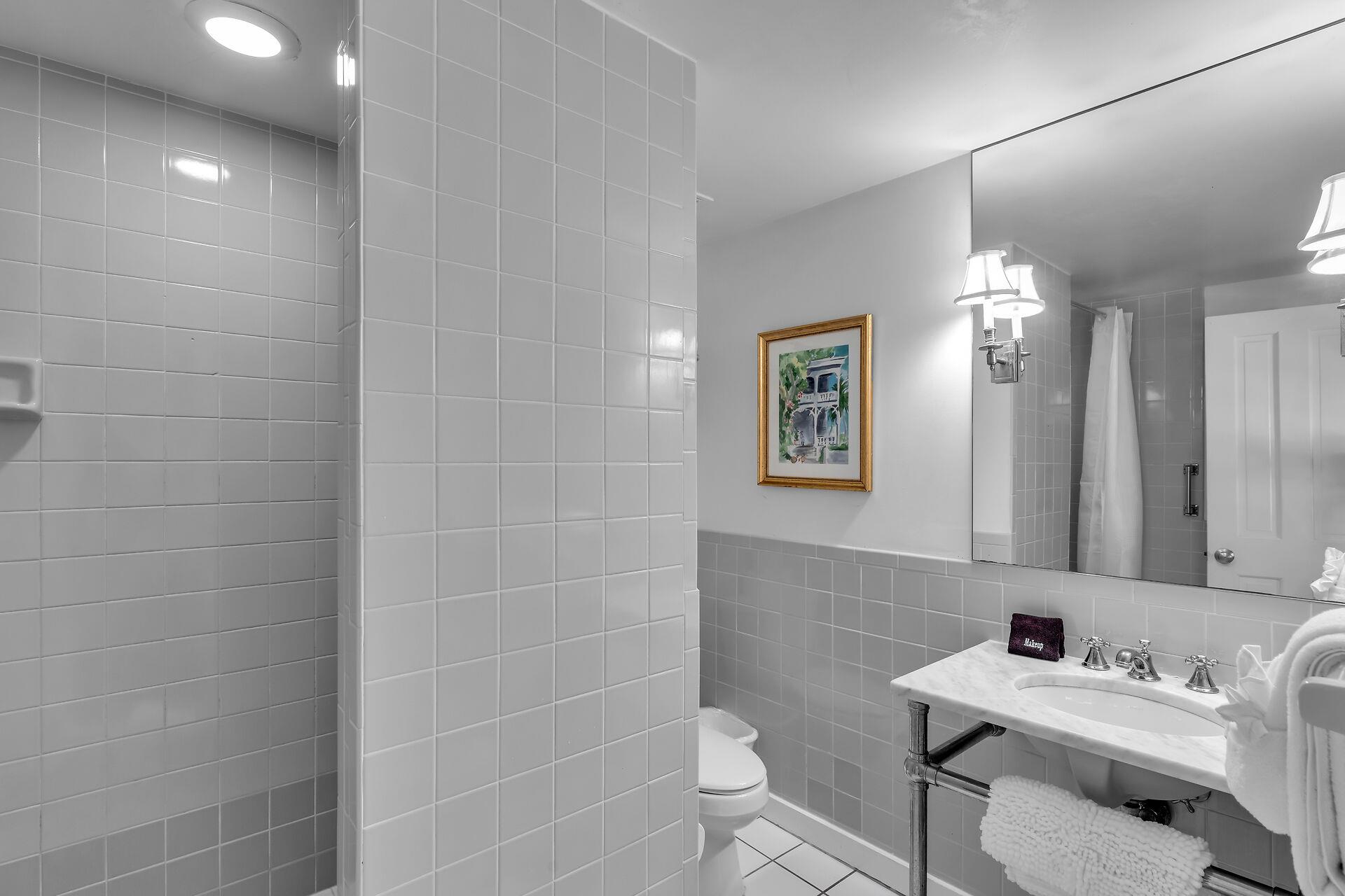 First floor guest bath with walkin shower