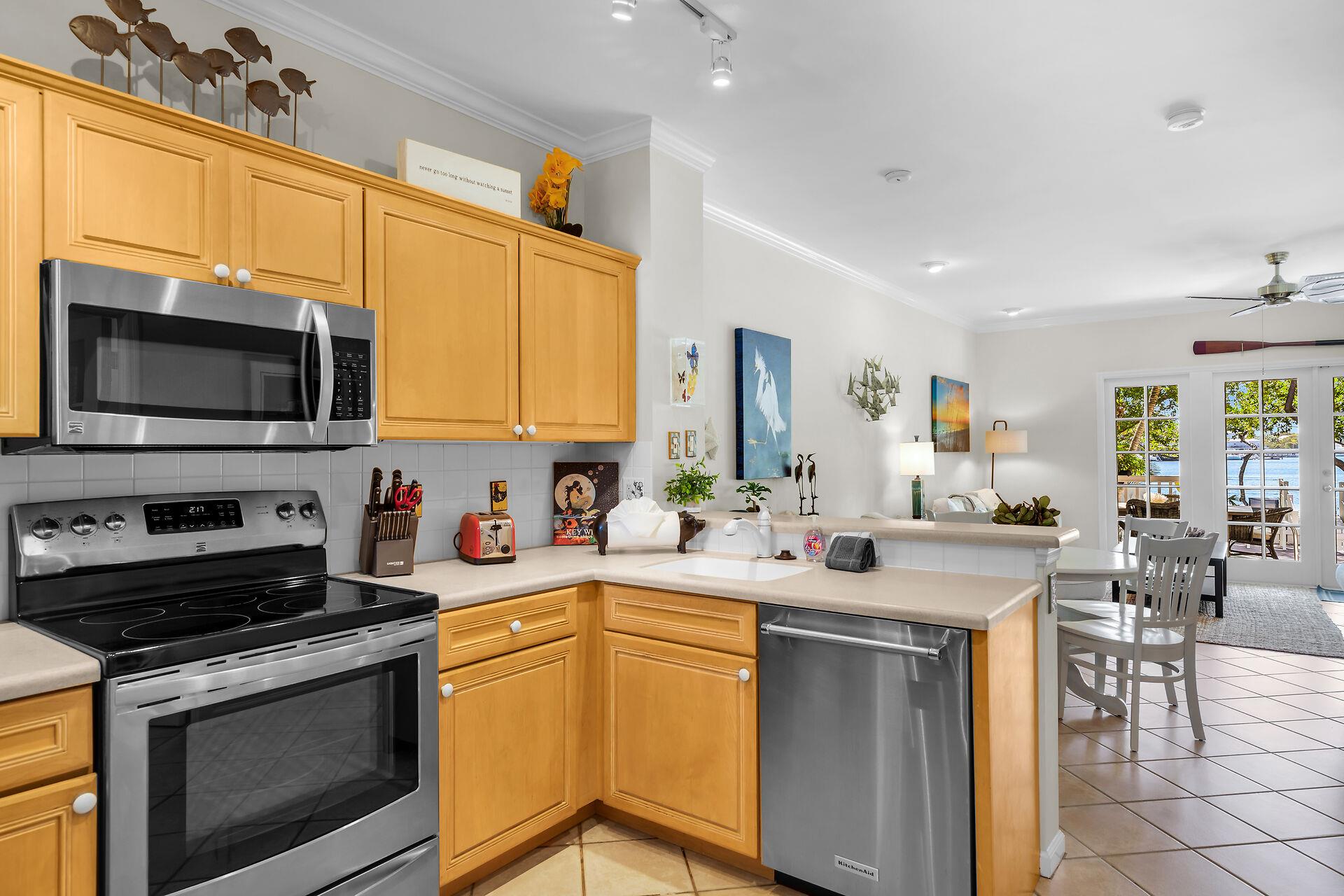 Open layout for easy conversation with the chef.