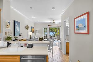 Full first floor bath between kitchen and living room