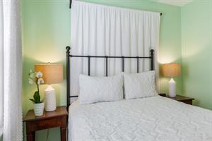 Relax in this comfy queen bed
