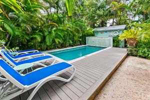 Loungers at the pool to catch some rays