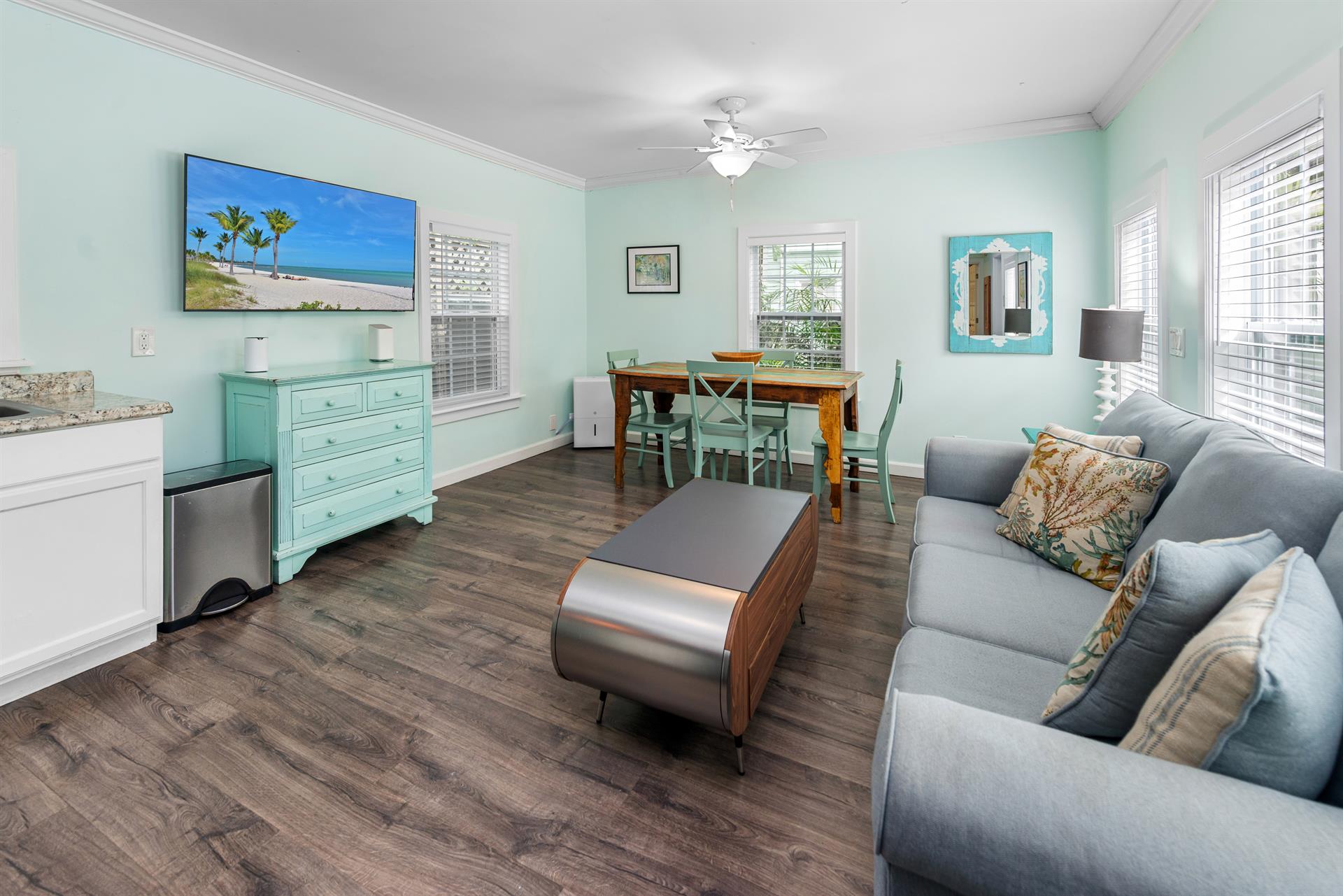 Open concept livingdining space