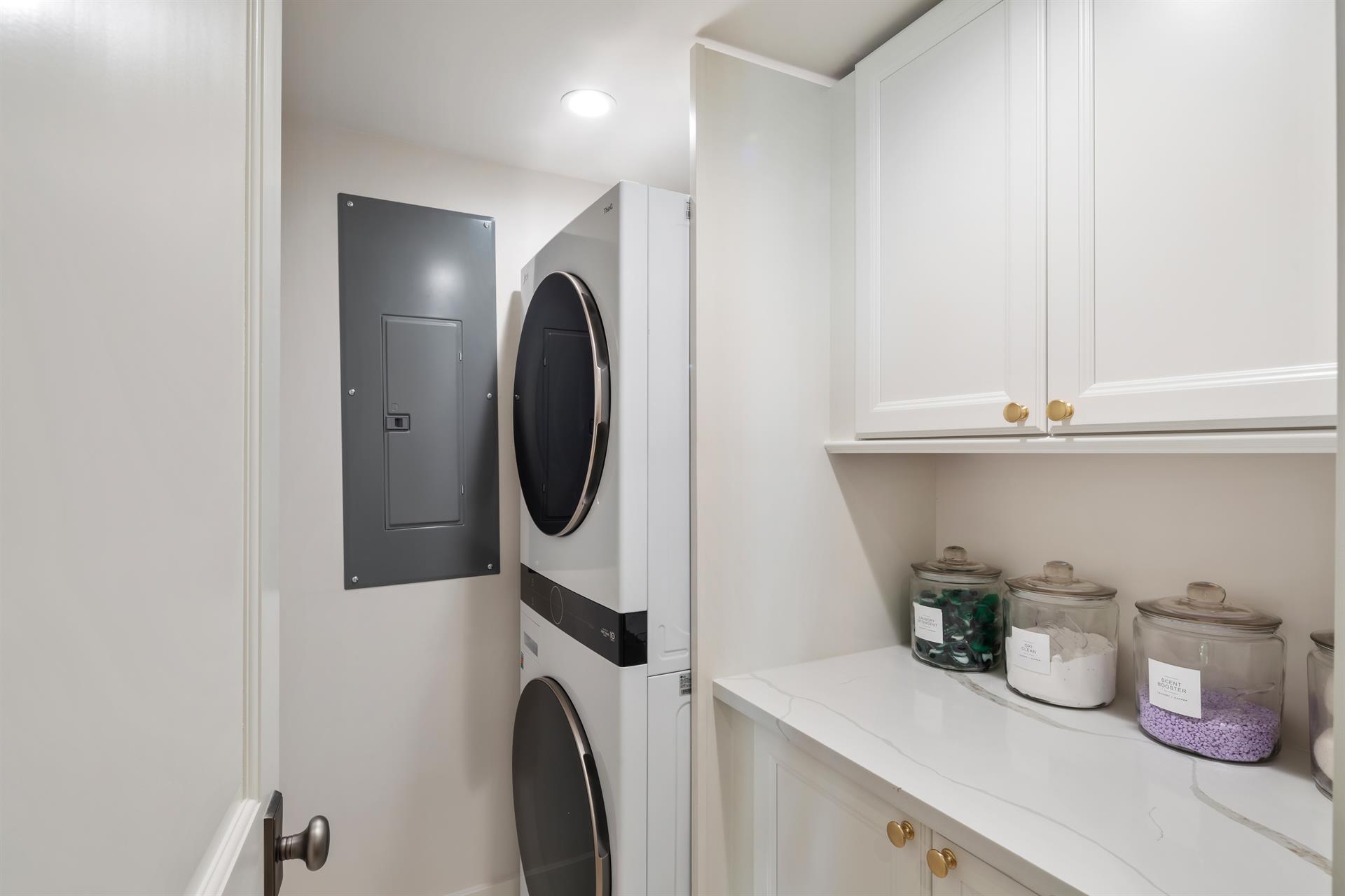 Full size washer and dryer for your convenience.