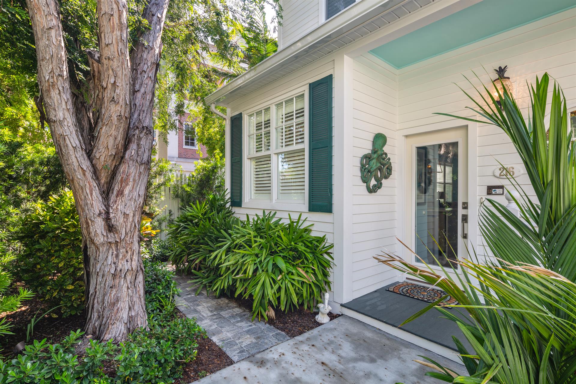 Beautiful landscaping all around.