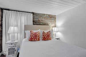 Bedside lighting and luxurious linens