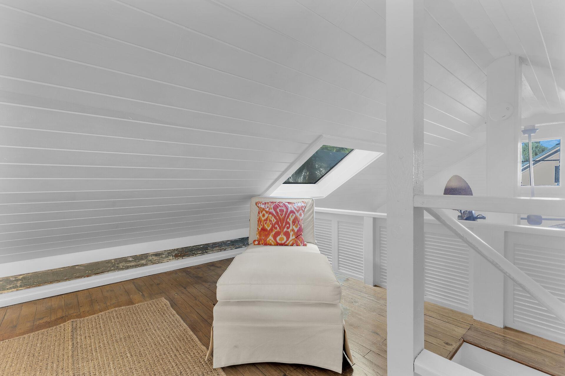 A small chair in the loft