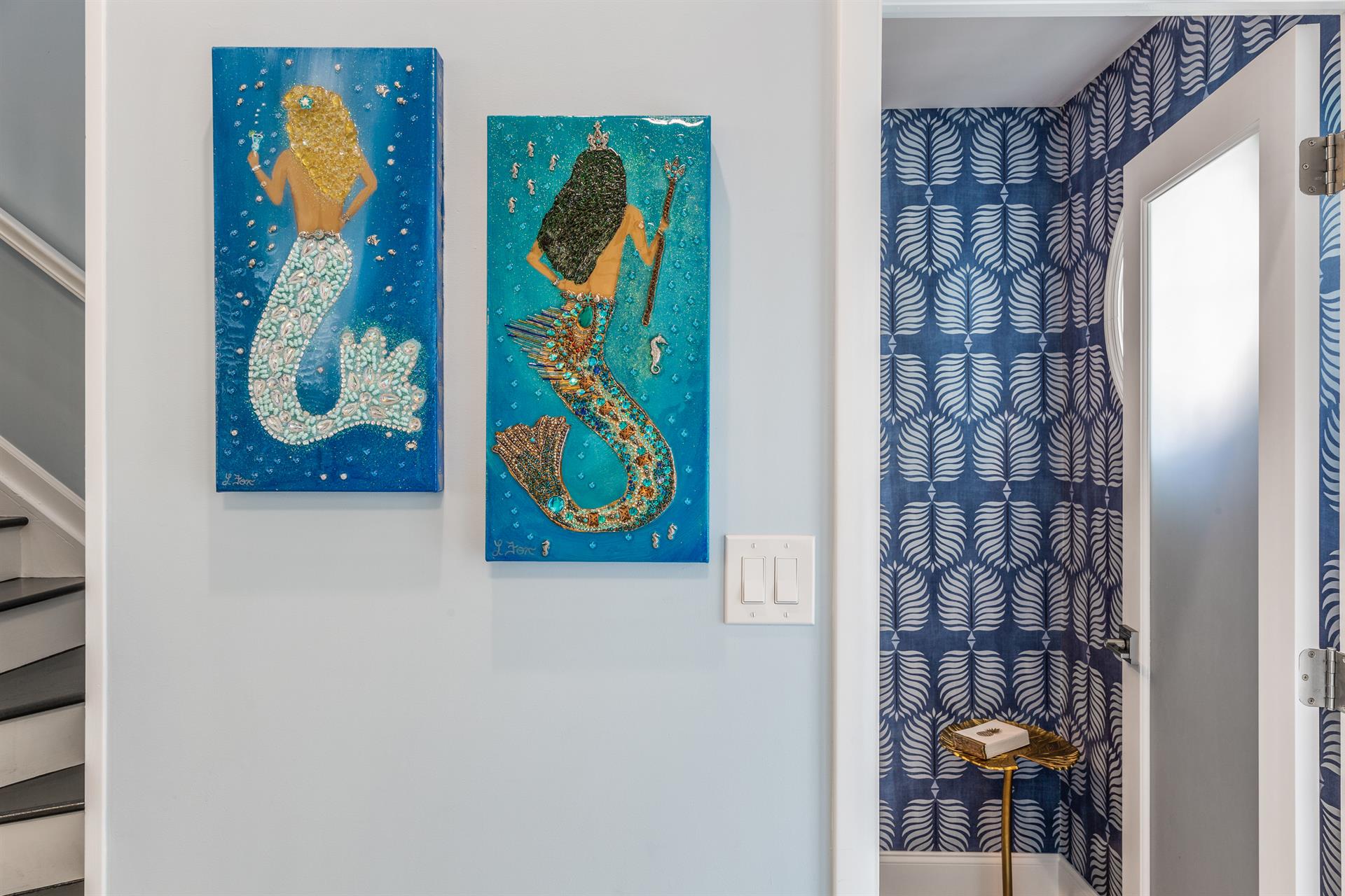 Powder room for convenience.