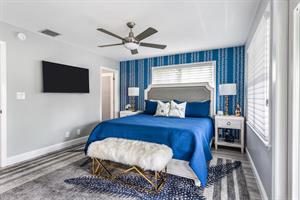 King bedroom with ensuite bath.