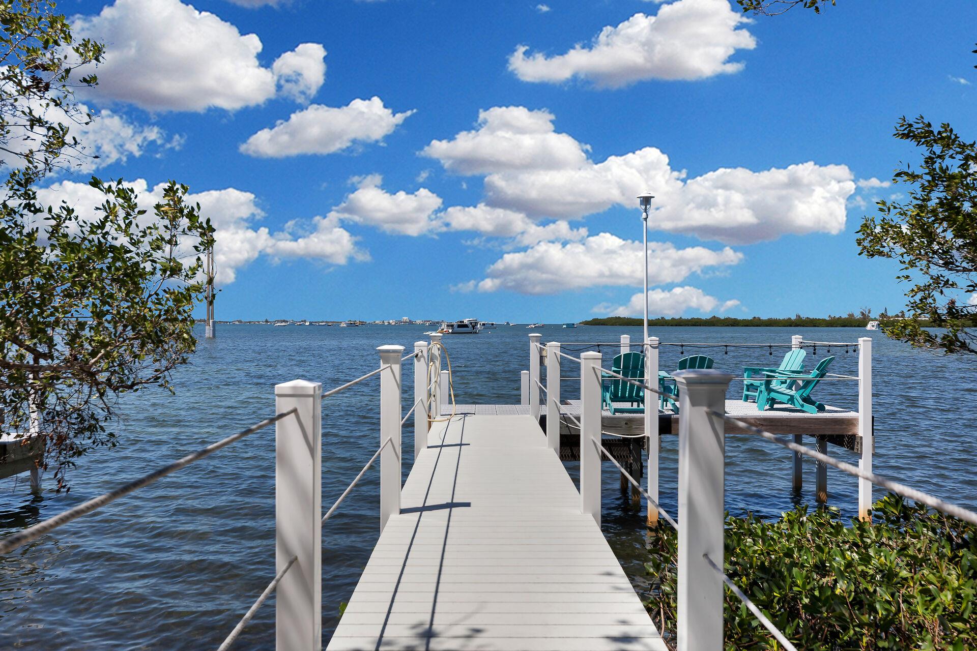 The private dock leads straight to the Gulf of Mexico.