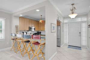 Counter seating for four.