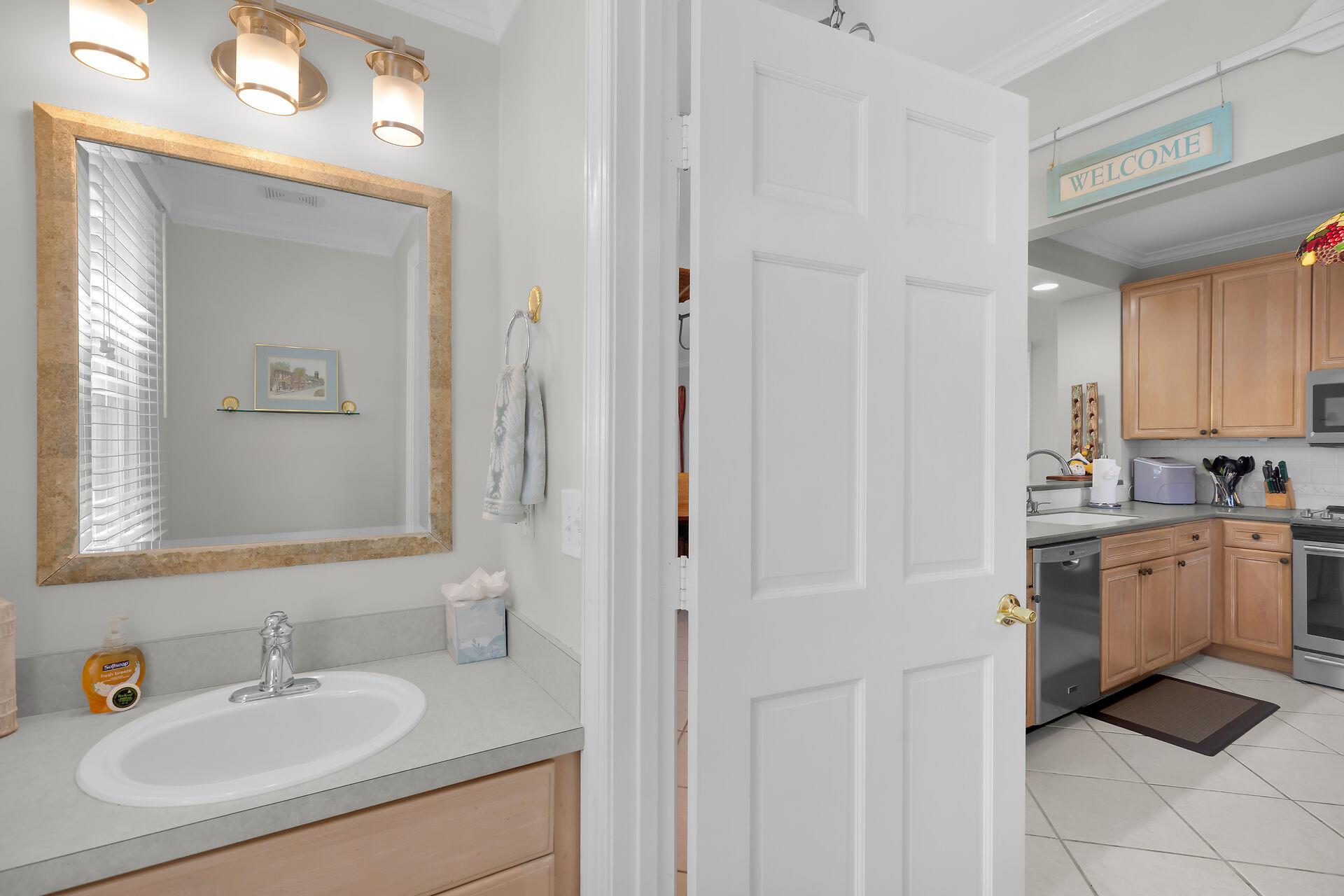 Convenient first floor powder room.