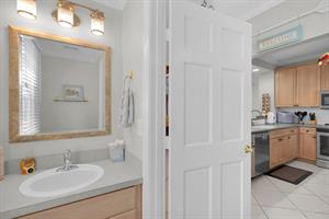 Convenient first floor powder room.