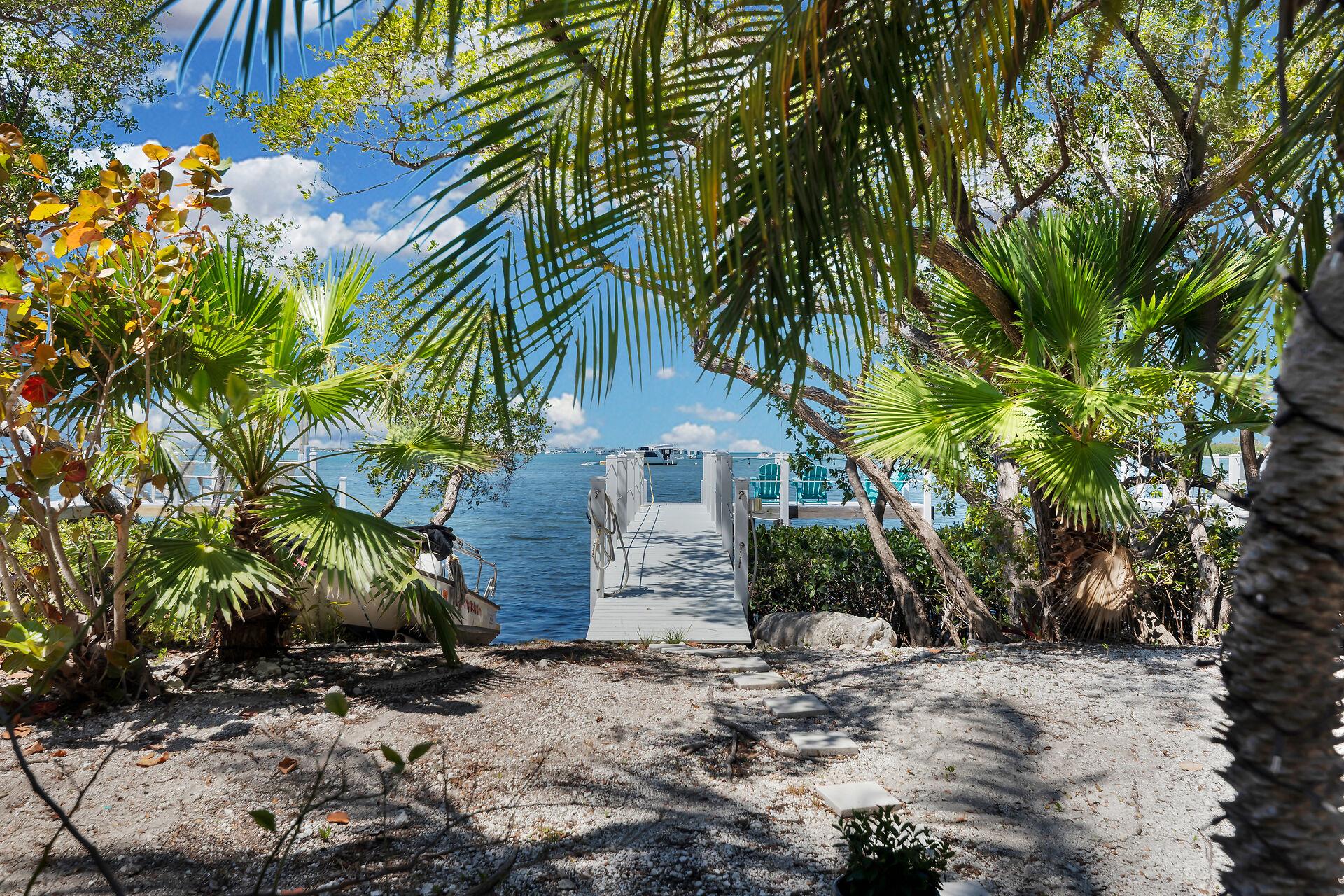 Just beyond the deck is your private dock