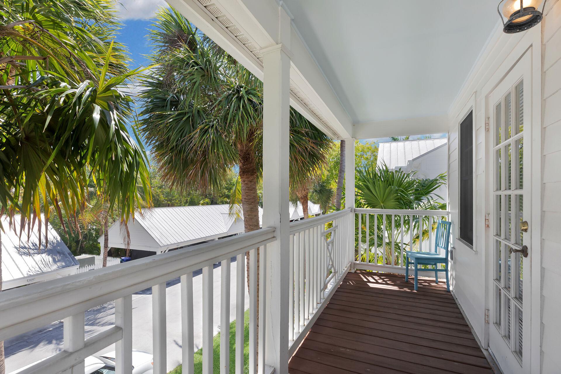 Front covered balcony