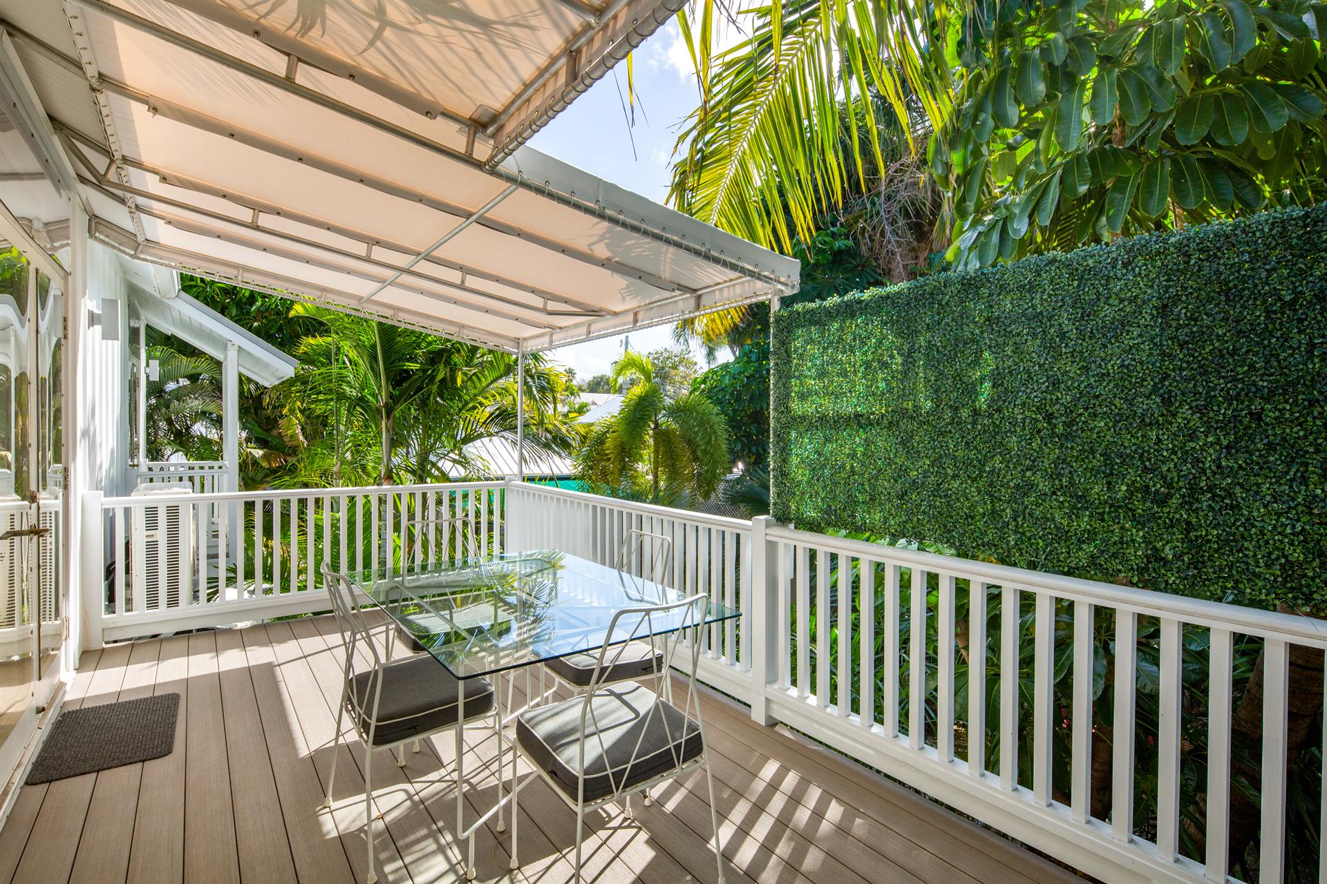 Enjoy this rear balcony off the living room.